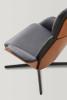 Fauteuil lounge REVER dossier Noyer