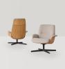 Fauteuil lounge REVER Dossier Moyen Coque Chêne