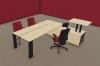 Bureau de Direction ONO Mélaminé avec Desserte Réglable
