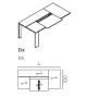 Bureau de Direction ONO Mélaminé avec Desserte Réglable