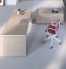 Bureau ASSET avec profil métal et Desserte L140