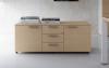 Bureau ASSET avec profil métal et Desserte L140