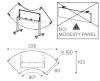 4 Tables Rabattables POP FOLDING Quart de Rond