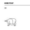Pouf design KOBE H44