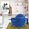 Fauteuil BOMB design pieds chromés