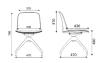 Chaise Pivotante INES sur Patins ou sur Roulettes 