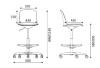 Tabouret Haut INES sur Patins ou sur Roulettes