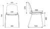 Chaise INES Coque Polypro et Pieds Métal