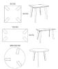 Table de Cafétéria STEELY Pieds design