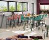 Ensemble de 3 Tables Hautes STEELY pieds partagés