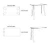 Ensemble de 3 Tables Hautes STEELY pieds partagés