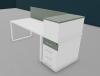 Bureau avec Caisson et Réhausse URBAN