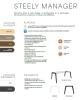 Bureau Manager STEELY avec Desserte Mobile