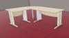 Bureau DUAL avec Retour Pieds L