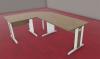 Bureau DUAL avec Retour Pieds L
