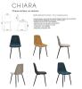 Chaise de Réunion CHIARA Tapissé Piètement Métal