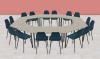 Ensemble de Tables Polyvalentes Trapèzes et Droites