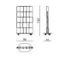 Cloison Acoustique Pivotante PATCH 86 sur roulettes