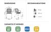 Fauteuil Nomade de Formation ROTEL avec Tablette
