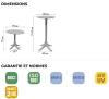 Table Polypropylène BLOIS Diamètre 70 cm