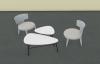 Ensemble de 2 chaises LOUNGE et 2 tables GALET 