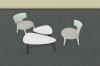 Ensemble de 2 chaises LOUNGE et 2 tables GALET 