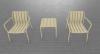 Ensemble de 2 fauteuils lounge et 1 table BREHAT Alu