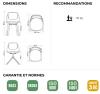 Chaise LOOP pieds bois et placets d'assise et dos