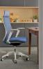 Fauteuil FRED Structure Blanche dossier mailleBleu