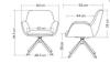 Fauteuil LILIA avec Base Pyramidale Pivotante