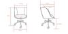 Fauteuil ANGY Réglable en Hauteur sur Roulettes