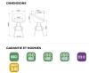 Tabouret Haut MIA Base Pyramidale