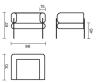 Fauteuil design PRIVEE bicolore