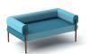 Canapé 2 places design PRIVEE bicolore