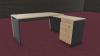 Bureau ITALIC avec Retour et Caisson Mobile