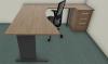 Bureau Double Vague GILDA avec Retour et Caisson
