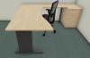 Bureau Double Vague GILDA avec Retour et Caisson