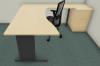 Bureau Double Vague GILDA avec Retour et Caisson