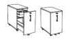Bureau design NUANZA avec échancrure et Caisson