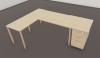 Bureau NUANZA avec Retour et Caisson HB P80