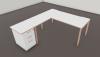 Bureau NUANZA avec Retour et Caisson HB P60