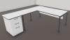 Bureau avec Retour NUANZA avec VDF et Caisson P60