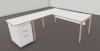 Bureau avec Retour NUANZA avec VDF et Caisson P60