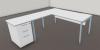 Bureau avec Retour NUANZA avec VDF et Caisson P60
