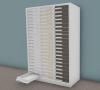 Armoirette 3 Colonnes H 135 cm 63 Tiroirs e-Clen 6 cm